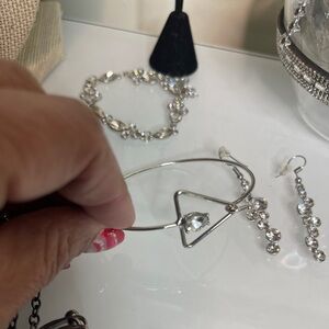 Trio Set:Two Bracelets & 1 Pair Earrings